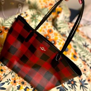 Coach Buffalo Plaid Tote